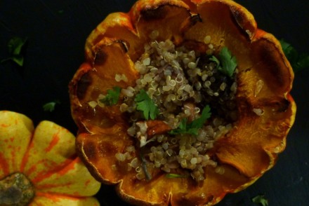 recette patidou potimarron farci recette végétarienne farce au quinoa