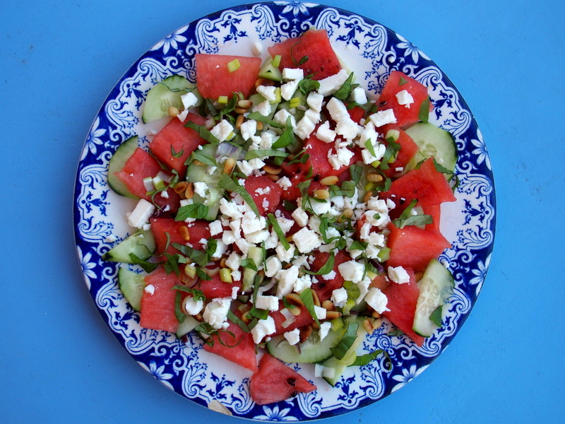 salade grecque pastèque recette salade fraîche healthy sans gluten blog cuisine rock my casbah