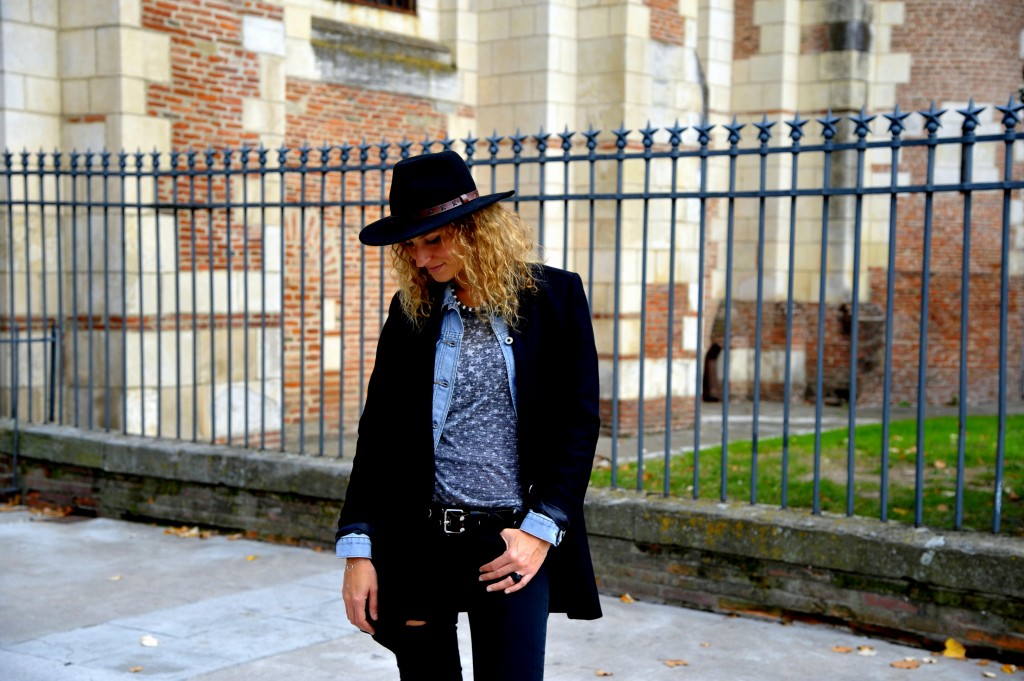 chaussures Ted & Muffy shoes look rock 70' outfit blog mode toulouse tenue hiver 2015 chapeau caban mango