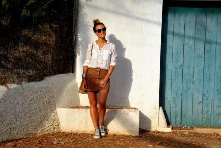 boho outfit summer outfit jupe en daim vintage look blog mode Toulouse Rock my casbah