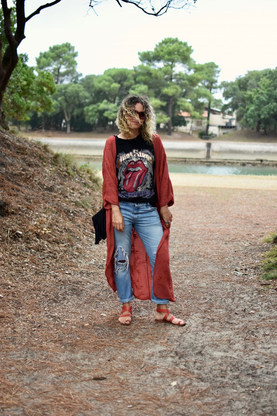 THE ROLLING STONES The Rolling Stones Long T-shirt Band T-shirt Band T Women's M size /eaa515019
